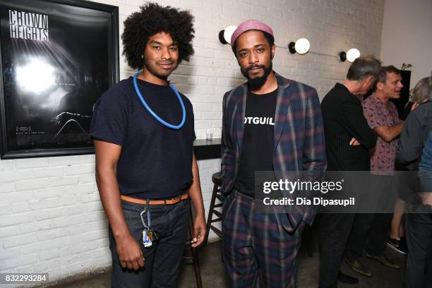 Terence Nance and Lakeith Stanfield attend the "Crown Heights" New York premiere after party at Metrograph on August 15, 2017 in New York City.