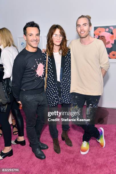 George Kotsiopoulos, Abigail Spencer and Dallas Clayton at "Pinkie Swear" Makeup Collective Celebrates Launch With Special Exhibition "Drawn In:...