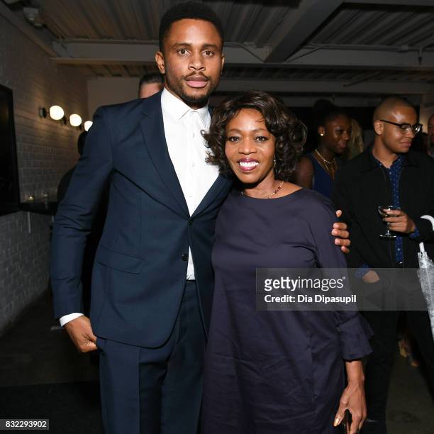 Nnamdi Asomugha and Alfre Woodard attend the "Crown Heights" New York premiere after party at Metrograph on August 15, 2017 in New York City.