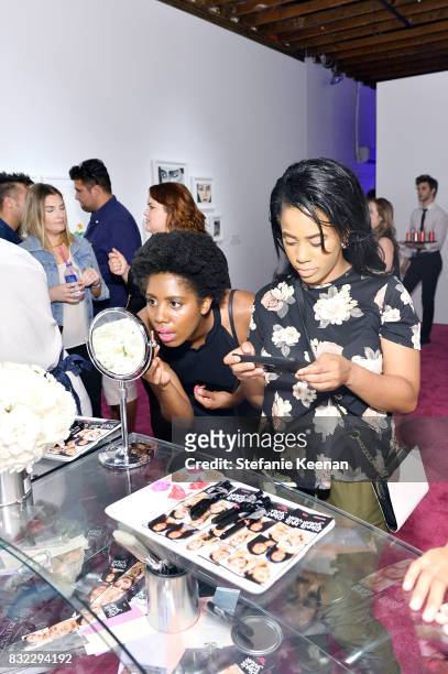 General view of atmosphere at "Pinkie Swear" Makeup Collective Celebrates Launch With Special Exhibition "Drawn In: Beauty Illustration in the...