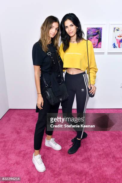 Corinne Odiney and Emory Alt at "Pinkie Swear" Makeup Collective Celebrates Launch With Special Exhibition "Drawn In: Beauty Illustration in the...