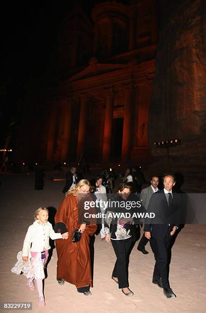 Princess Haya Bint al-Hussein of Jordan and Nicoletta Mantovani Pavarotti , wife of the late Italian Maestro Luciano Pavarotti, and their doughter...