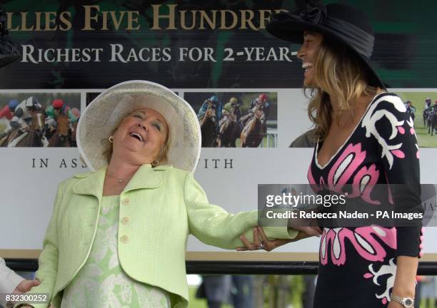 Glendryth Woosnam , wife of European Ryder Cup Captain Ian shares a joke with Melissa, wife of USA Ryder Cup captain, Tom Lehman.at the Curragh...