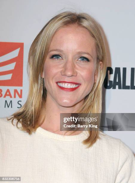 Actress Jessy Schram attends screening of Saban Films and DIRECTV's' 'Shot Caller' at The Theatre at Ace Hotel on August 15, 2017 in Los Angeles,...