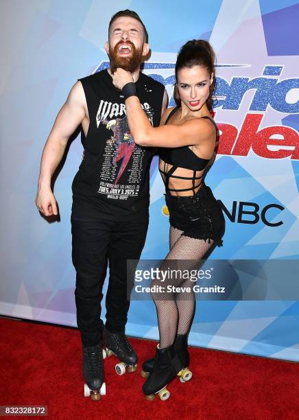 Billy England, Emily England arrives at the Premiere Of NBC's "America's Got Talent" Season 12 at Dolby Theatre on August 15, 2017 in Hollywood,...