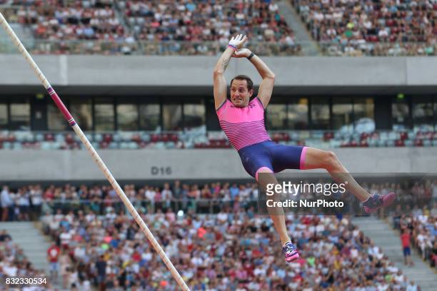 Renaud Lavillenie , in action during the 5th Kamila Skolimowska Memorial of athletics in Warsaw, Poland, on 15 August, 2017.