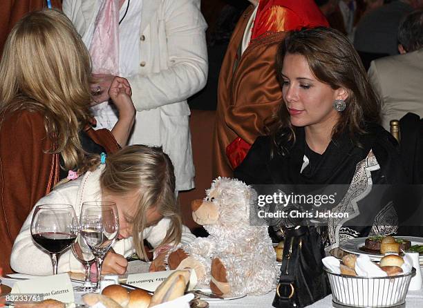 Alice Pavarotti and Princess Haya Bint al-Hussein of Jordan attend a Memorial service to celebrate the life of the opera singer Luciano Pavarotti as...