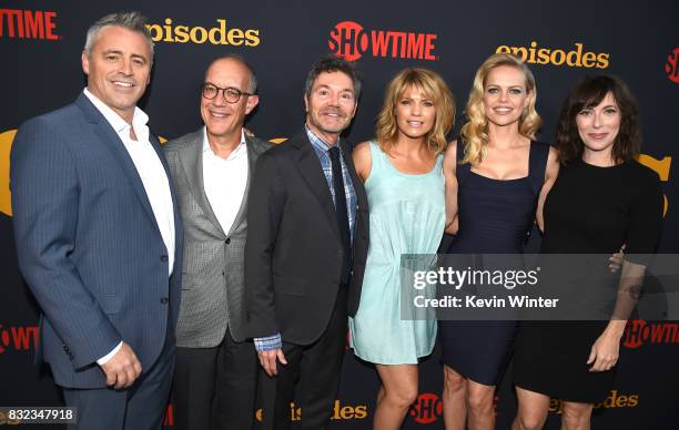 Actor Matt LeBlanc, executive producers David Crane, Jeffrey Klarik, actresses Kathleen Rose Perkins, Mircea Monroe and Andrea Rosen arrive at a...