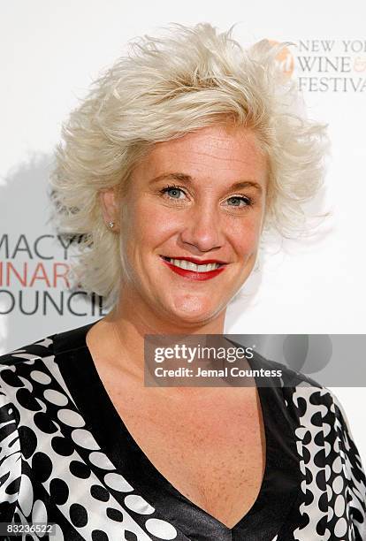 Chef Anne Burrell attends the Macy's Culinary Council Star Party at the 2008 Food Network New York City Wine and Food Festival at The Xchange on...