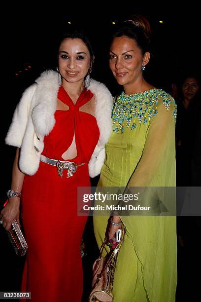 Sheetal Majatlal and Princesse Hermine de Clermont Tonnerre attend the Cinema Verite Award Ceremony hosted by Queen Noor of Jordan and Meg Ryan at...