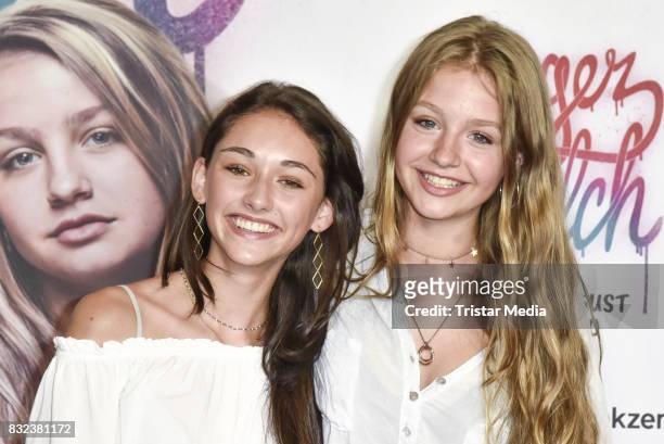 Flora Li Thiemann and Emily Kusche attend the 'Tigermilch' Premiere at Kino in der Kulturbrauerei on August 15, 2017 in Berlin, Germany.