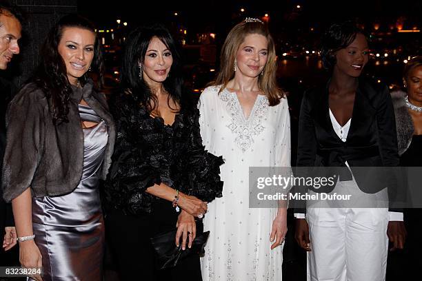 Kasia Al Thani, French-Algerian film director Yamina Benguigui, Queen Noor of Jordan and politician Rama Yade attend the Cinema Verite Award Ceremony...