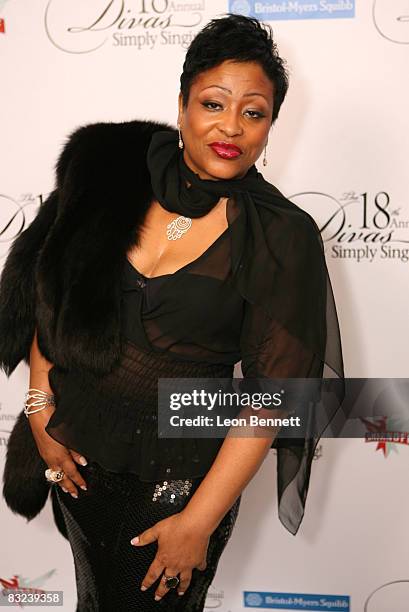 Mikki Howard attends The 18th Annual Divas Simply Singing Charity Event at The Wilshire Theatre on October 11, 2008 in Beverly Hills, California.