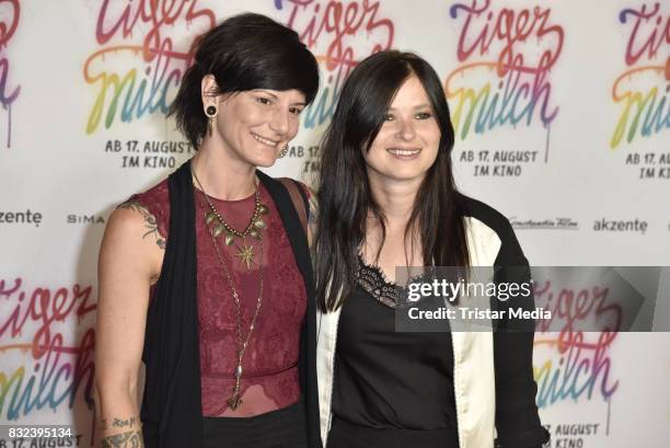 Anna Fisher and guest attends the 'Tigermilch' Premiere at Kino in der Kulturbrauerei on August 15, 2017 in Berlin, Germany.