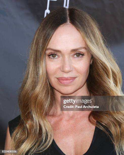 Actress Vanessa Angel attends the premiere of "Lycan" at Laemmle's Ahrya Fine Arts Theatre on August 15, 2017 in Beverly Hills, California.