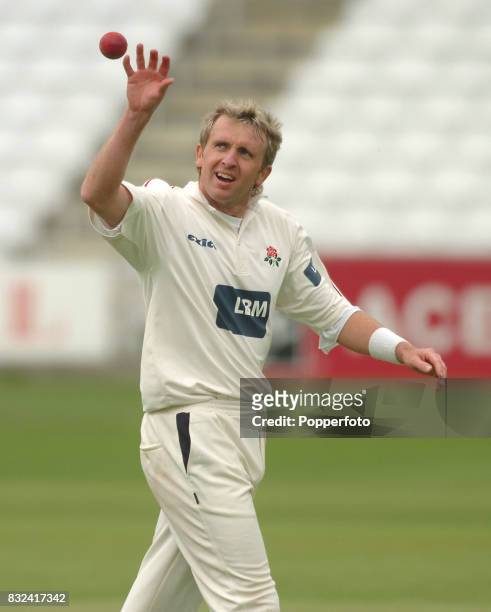 Dominic Cork of Lancashire during the Frizzell County Championship Division One match between Middlesex and Lancashire at Lord's Cricket Ground in...