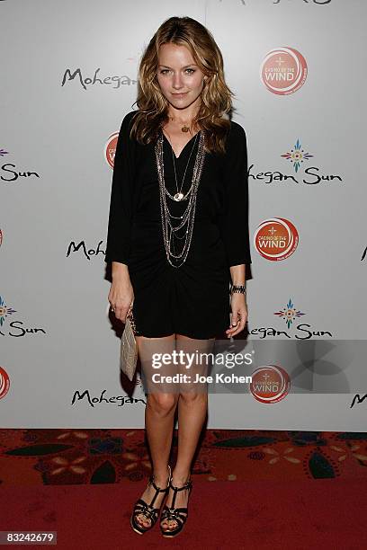 Actress Becki Newton attends the Mohegan Sun Celebration of the Grand Opening of Casino of the Wind at Mohegan Sun's Casino of the Wind on October...