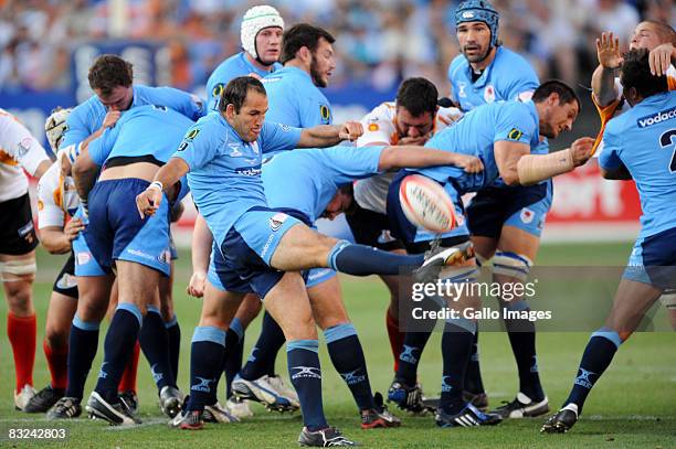 Fourie du Preez in action during the Absa Currie Cup semi final match between Blue Bulls and Cheetahs held at Loftus Versfeld Stadium on October 11,...
