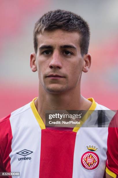 Portrait of Pere Pons from Spain of Girona FC during the Costa Brava Trophy match between Girona FC and Manchester City at Estadi de Montilivi on...