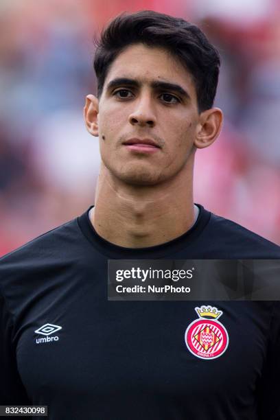 Portrait of Bounou from Marrakesh of Girona FC during the Costa Brava Trophy match between Girona FC and Manchester City at Estadi de Montilivi on...