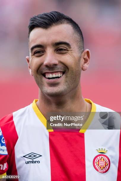 Portrait of Borja Garcia from Spain of Girona FC during the Costa Brava Trophy match between Girona FC and Manchester City at Estadi de Montilivi on...