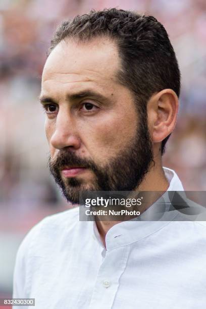 Portrait of Pablo Machin from spain trainer of Girona FC during the Costa Brava Trophy match between Girona FC and Manchester City at Estadi de...