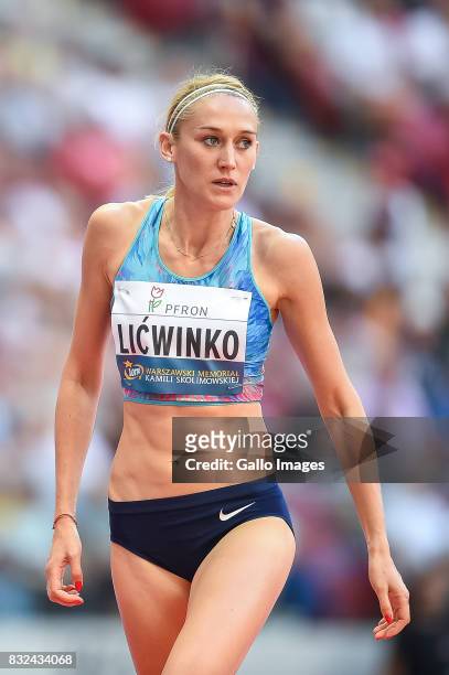 Kamila Licwinko participates in the European Athletics Meeting Kamila Skolimowska Memorial at the National Stadium on August 15, 2017 in Warsaw,...