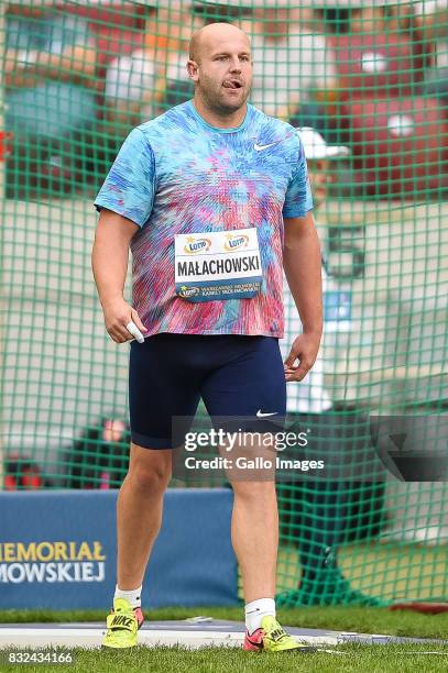 Piotr Malachowski participates in the European Athletics Meeting Kamila Skolimowska Memorial at the National Stadium on August 15, 2017 in Warsaw,...