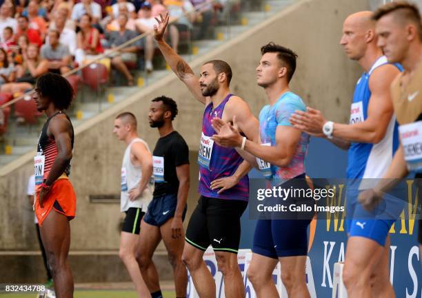 Sprinters during the European Athletics Meeting Kamila Skolimowska Memorial at the National Stadium on August 15, 2017 in Warsaw, Poland. It is the...