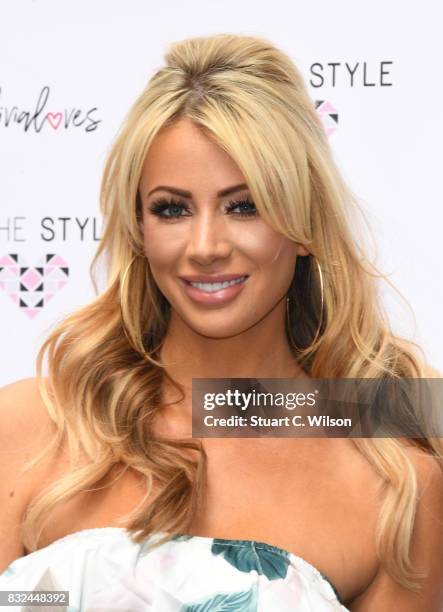 Olivia Attwood attends the 'In The Style Olivia Attwood' launch photocall at 100 Wardour Street on August 16, 2017 in London, England.