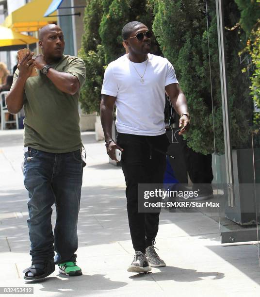 Andre Berto is seen on August 15, 2017 in Los Angeles, California