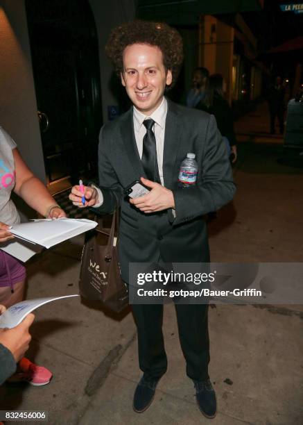 Josh Sussman is seen on August 15, 2017 in Los Angeles, CA.