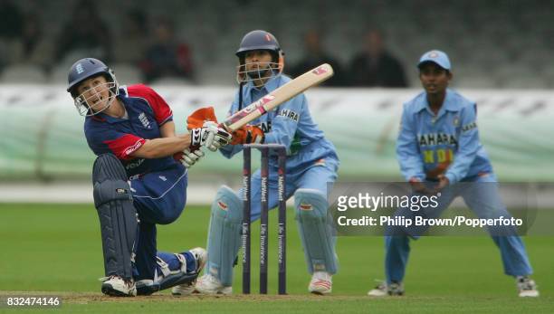 Claire Taylor of England Women batting during her innings of 156 not out in the 1st Women's One Day International between England Women and India...