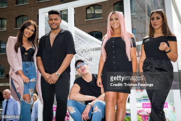 Abbie Holborn, Nathan Henry, Scotty T, Chloe Ferry and Sophie Kasaei attend the Geordie Shore: Land of Hope and Geordie photocall to celebrate the...