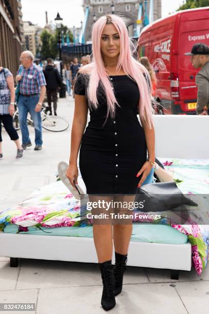 Chloe Ferry attends the Geordie Shore: Land of Hope and Geordie photocall to celebrate the launch of series 15 on August 16, 2017 in London, England.