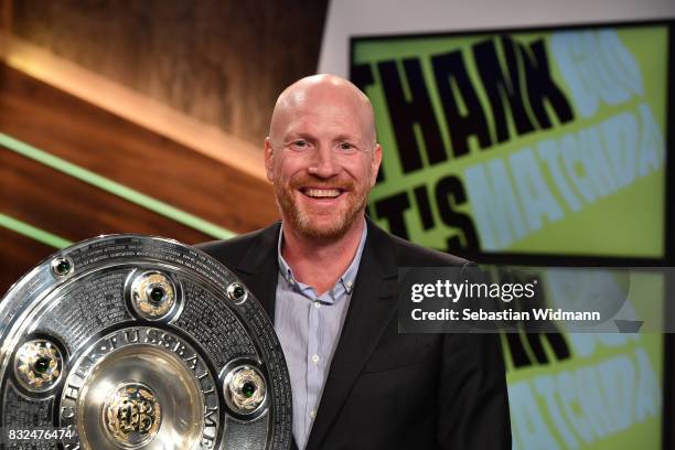 Matthias Sammer poses for a picture during the Eurosport Bundesliga Media Day on August 16, 2017 in Unterfohring, Germany.