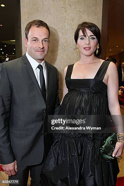Jonny Lee Miller and Michelle Hicks arrive at The St. Jude's 5th Annual Runway For Life Benefit held at The Beverly Hilton Hotel on October 11, 2008...