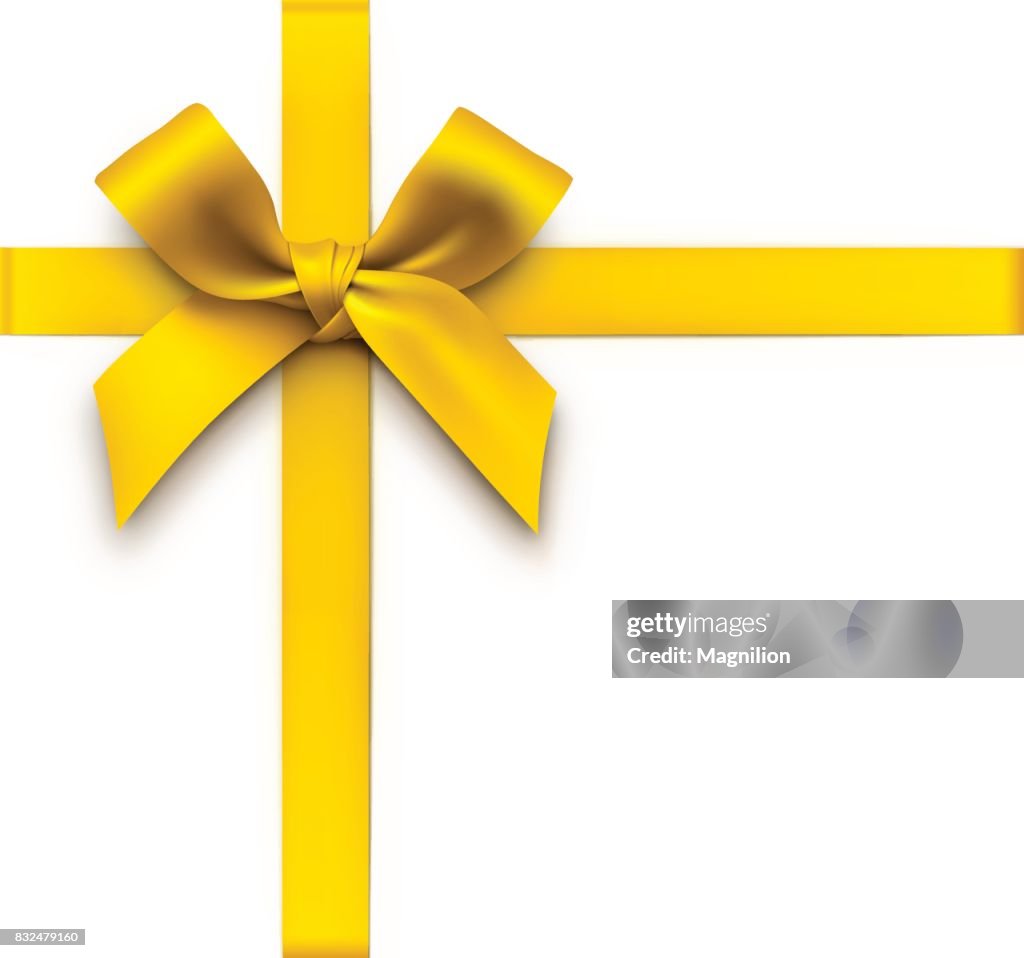 Gouden geschenk boog met linten
