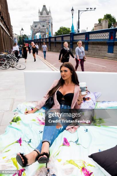 Abbie Holborn attends the Geordie Shore: Land of Hope and Geordie photocall to celebrate the launch of series 15 on August 16, 2017 in London,...