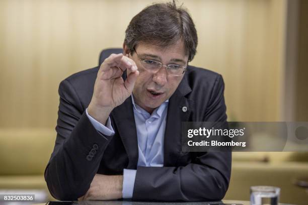 Wilson Ferreira, chief executive officer of Centrais Eletricas Brasileiras SA , speaks during an interview in Rio de Janiero, Brazil, on Tuesday,...