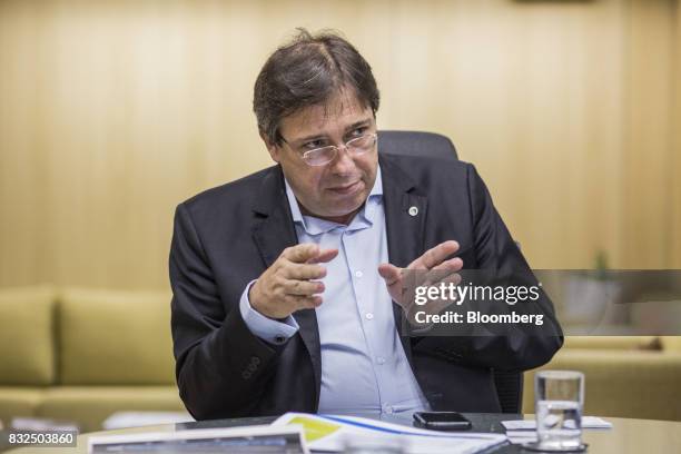 Wilson Ferreira, chief executive officer of Centrais Eletricas Brasileiras SA , speaks during an interview in Rio de Janiero, Brazil, on Tuesday,...