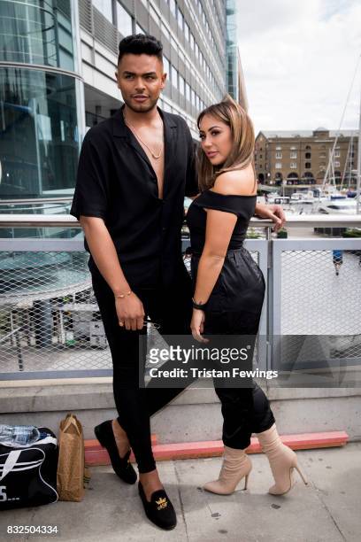Nathan and Sophie Kasaei attend the Geordie Shore: Land of Hope and Geordie photocall to celebrate the launch of series 15 on August 16, 2017 in...