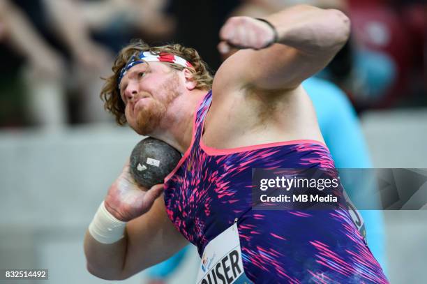 Ryan Crouser during 5th Kamila Skolimowska Memorial on August 15, 2017 in Warsaw, Poland.