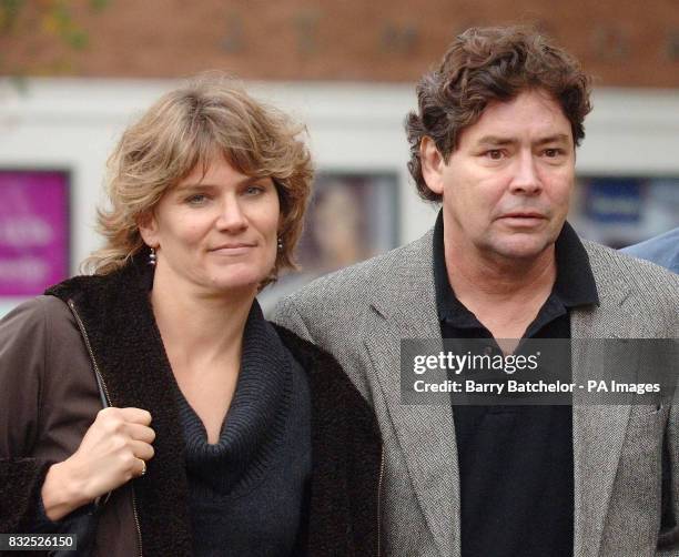 Dr Alison Cronin and Jim Cronin from Monkey World - Ape Rescue Centre arrive at Swansea Magistrates Court, where monkey breeder Jason Allen denies a...
