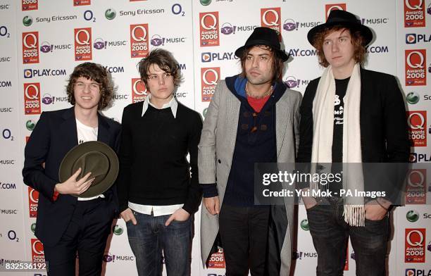 The Kooks arrive for the Q Awards 2006, at the Grosvenor House Hotel in central London. PRESS ASSOCIATION Photo. Picture date: Monday 30 October...