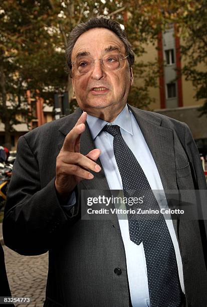 Gianni De Michelis attends "Ministers of Foreign Affairs Recount" seminar held at the Bocconi University on October 13, 2008 in Milan, Italy. The...