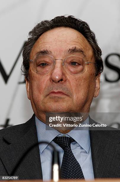 Gianni De Michelis attends "Ministers of Foreign Affairs Recount" seminar held at the Bocconi University on October 13, 2008 in Milan, Italy. The...