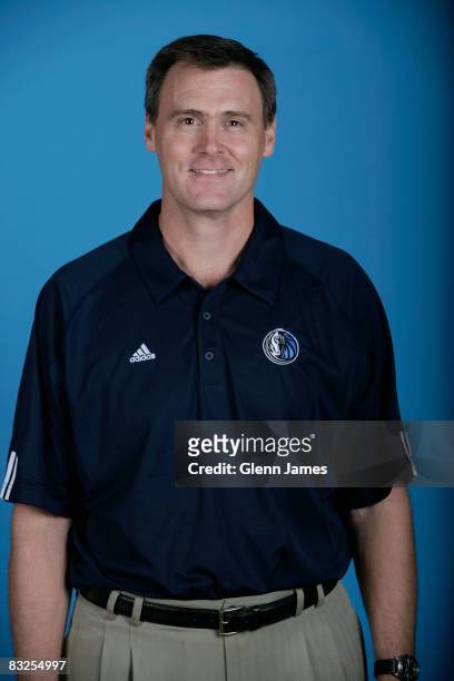 Head coach Rick Carlisle of the Dallas Mavericks poses for a portrait during NBA Media Day on September 29, 2008 at American Airlines Center in...