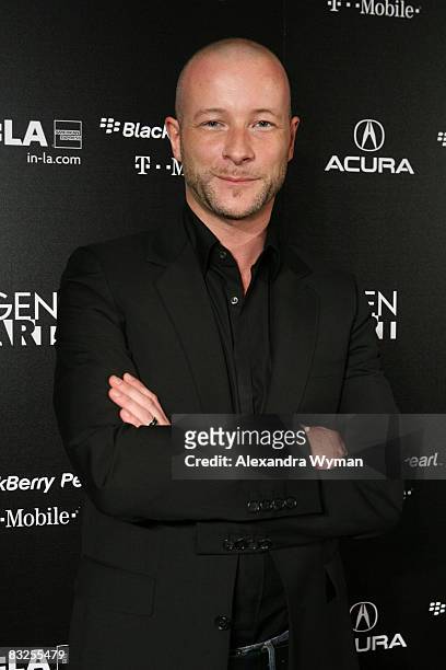 Christian Weber arrives at the Gen Arts 10th anniversary of Fresh Faces in Fashion to kick off Los Angeles Fashion Week at The Peterson Automotive...
