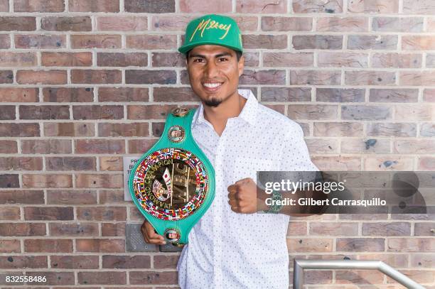 Professional boxer and WBC lightweight champion Mikey Garcia visits Fox 29's 'Good Day' at FOX 29 Studio on August 16, 2017 in Philadelphia,...